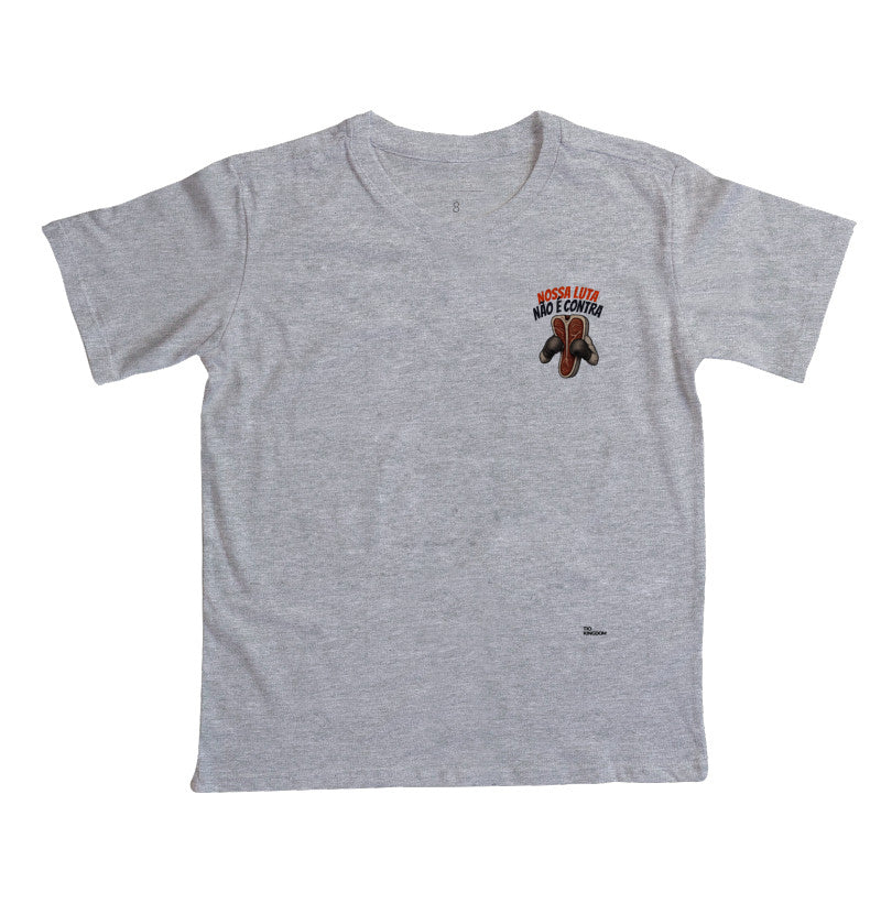 Camiseta Cristã Infantil Minimalista Efésios 6 Contra Carne