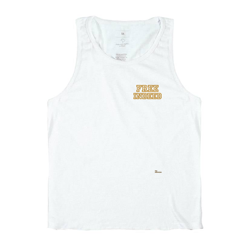 Camiseta Regata Minimalista Free Indeed Gospel