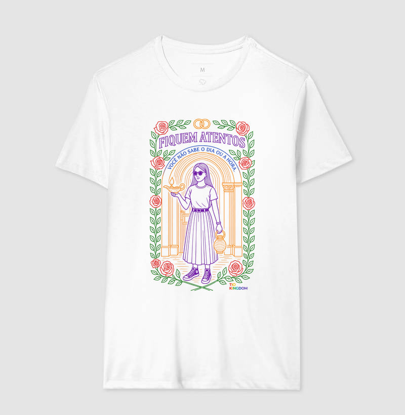 CAMISETA GOSPEL ADULTO FIQUEM ATENTOS KINGDOM VIBES