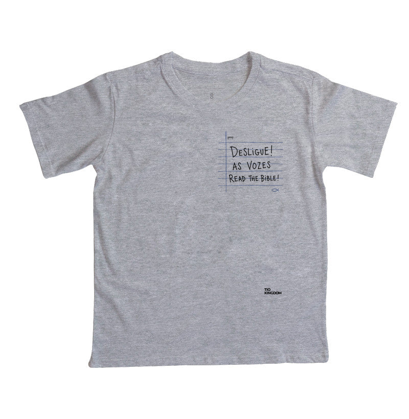 Camiseta Infantil Desligue as Vozes Pocket Style