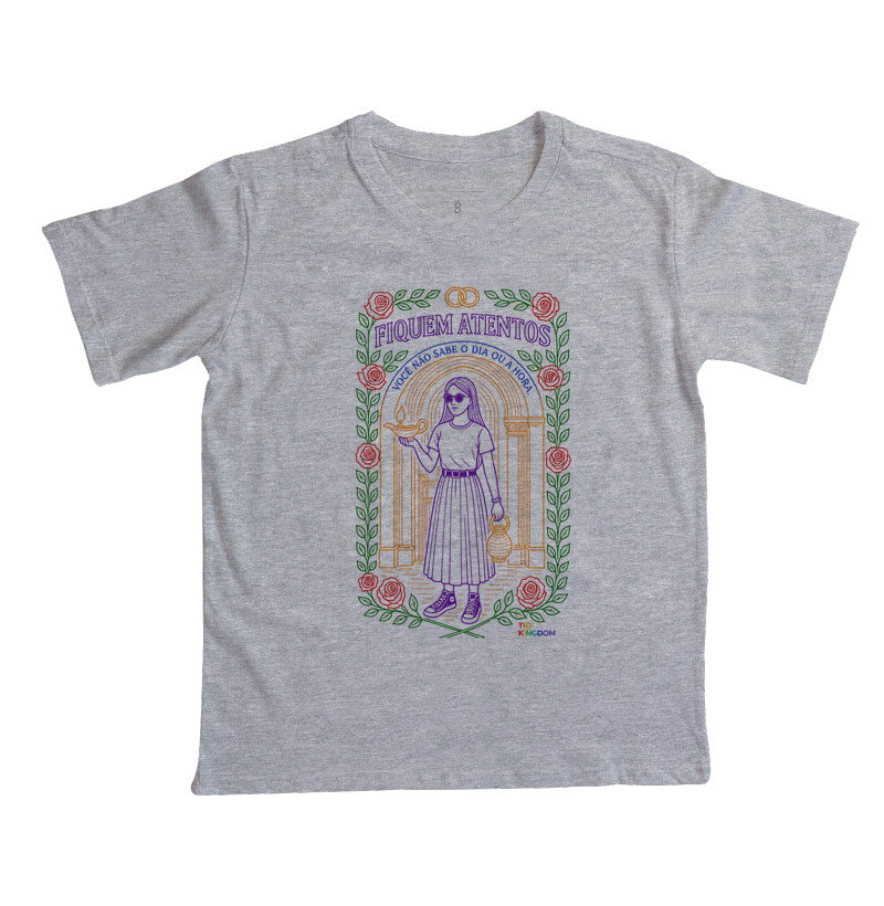 CAMISETA INFANTIL GOSPEL FIQUEM ATENTOS KINGDOM VIBES