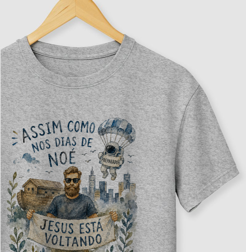 Camiseta Alerta de Noé Aquarela - Tio Kingdom