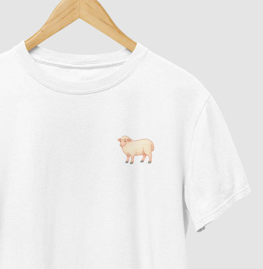 Camiseta Gospel Corderio de Deus Minimalista Estampa Pastel