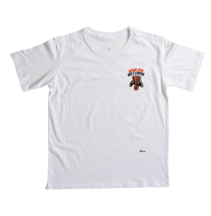 Camiseta Cristã Infantil Minimalista Efésios 6 Contra Carne