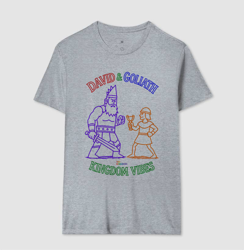 CAMISETA GOSPEL ADULTO DAVID AND GOLIATH KINGDOM VIBES