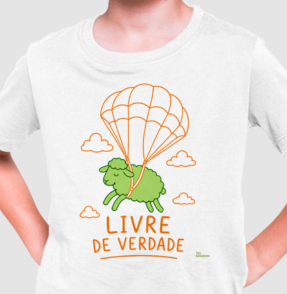 CAMISETA INFANTIL GOSPEL LIVRE DE VERDADE