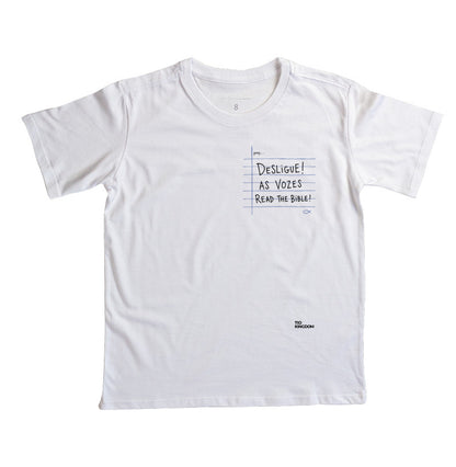 Camiseta Infantil Desligue as Vozes Pocket Style