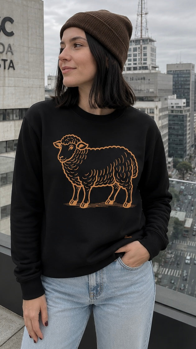 BLUSA GOSPEL CORDEIRO DE DEUS EM MARROM