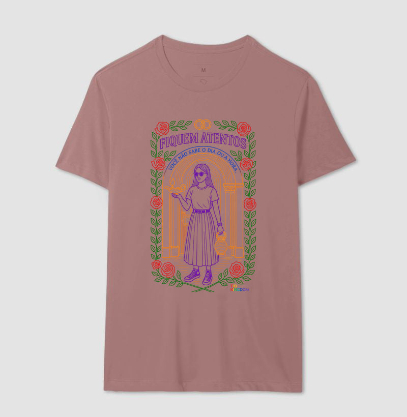 CAMISETA GOSPEL ADULTO FIQUEM ATENTOS KINGDOM VIBES