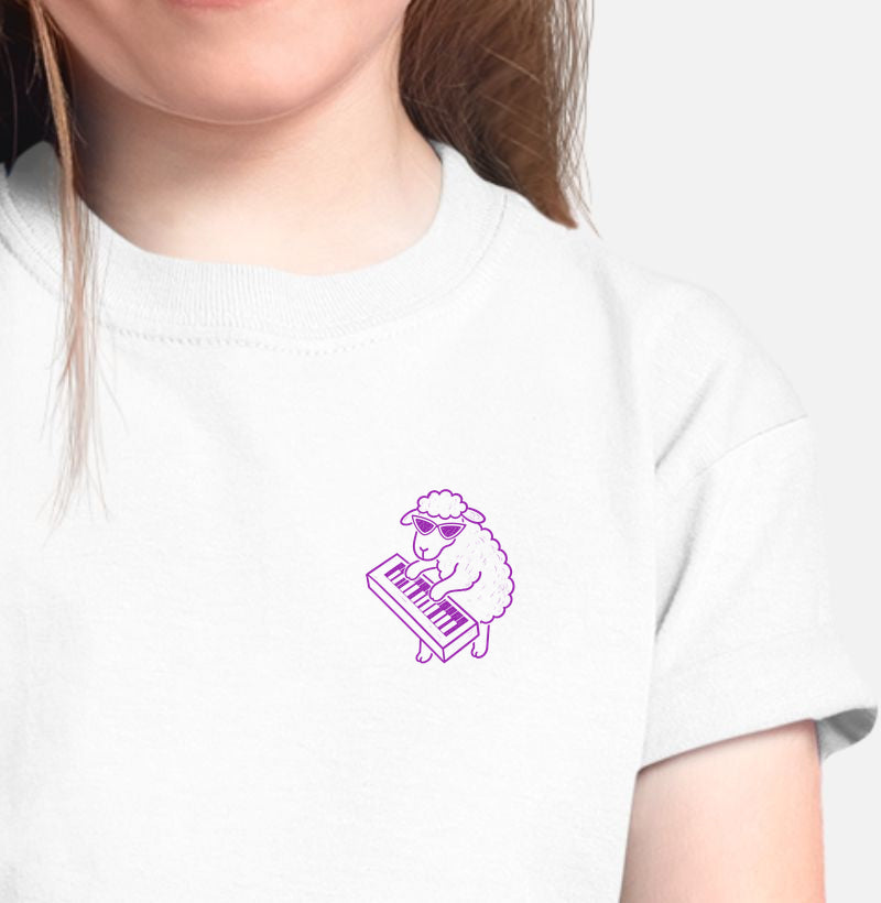 Camiseta Infantil Cristã The Peaceful Pianist Minimalista