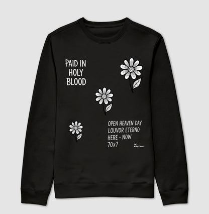 Moletom Cristão Paid in Holy Blood - Fé e Estilo