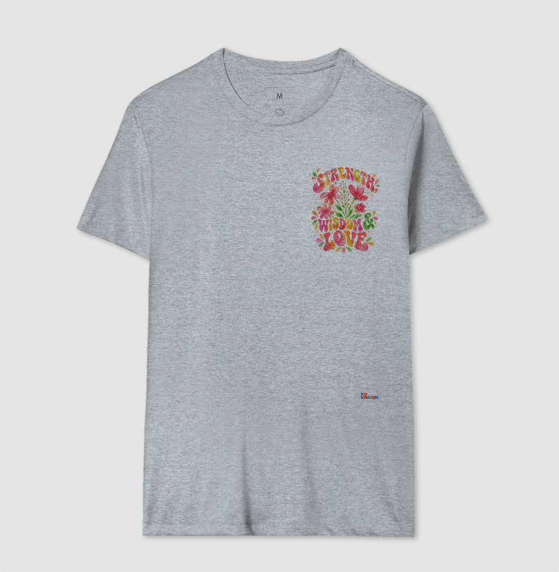 Camiseta Girls Strength, Wisdom & Love – Coleção Aquarela Tio Kingdom