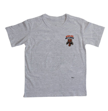 Camiseta Cristã Infantil Minimalista Efésios 6 Contra Carne