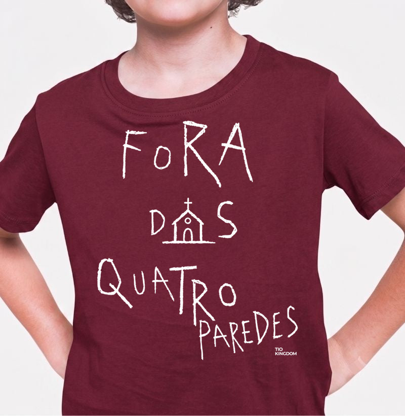 Camiseta Infantil Fora das Quatro Paredes Gospel Streetwear