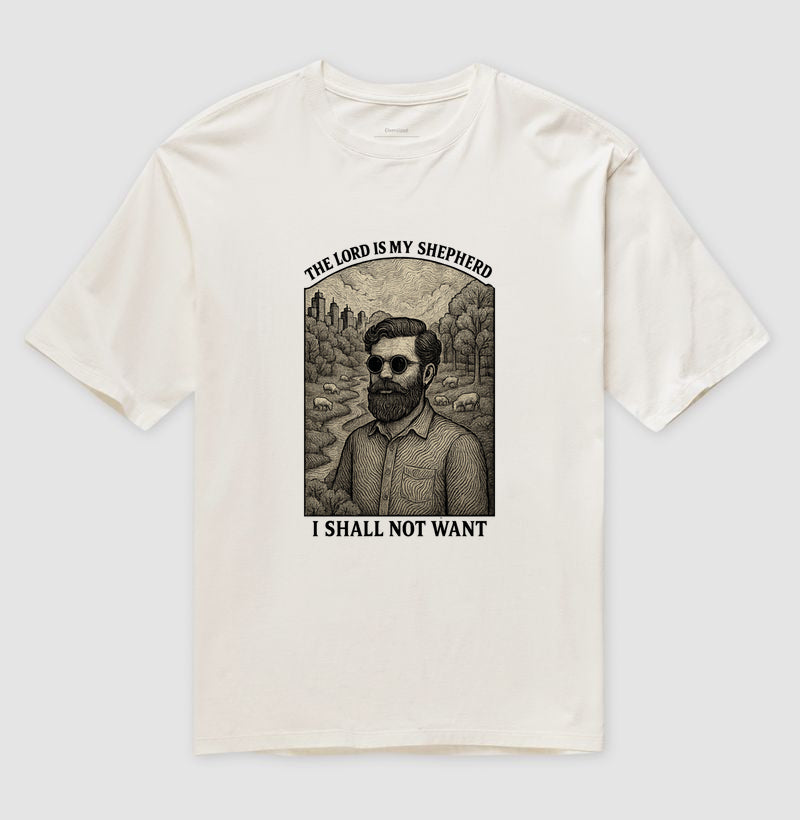 CAMISETA CRISTÃ OVERSIZED THE SHEPHERD