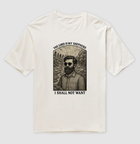 CAMISETA CRISTÃ OVERSIZED THE SHEPHERD