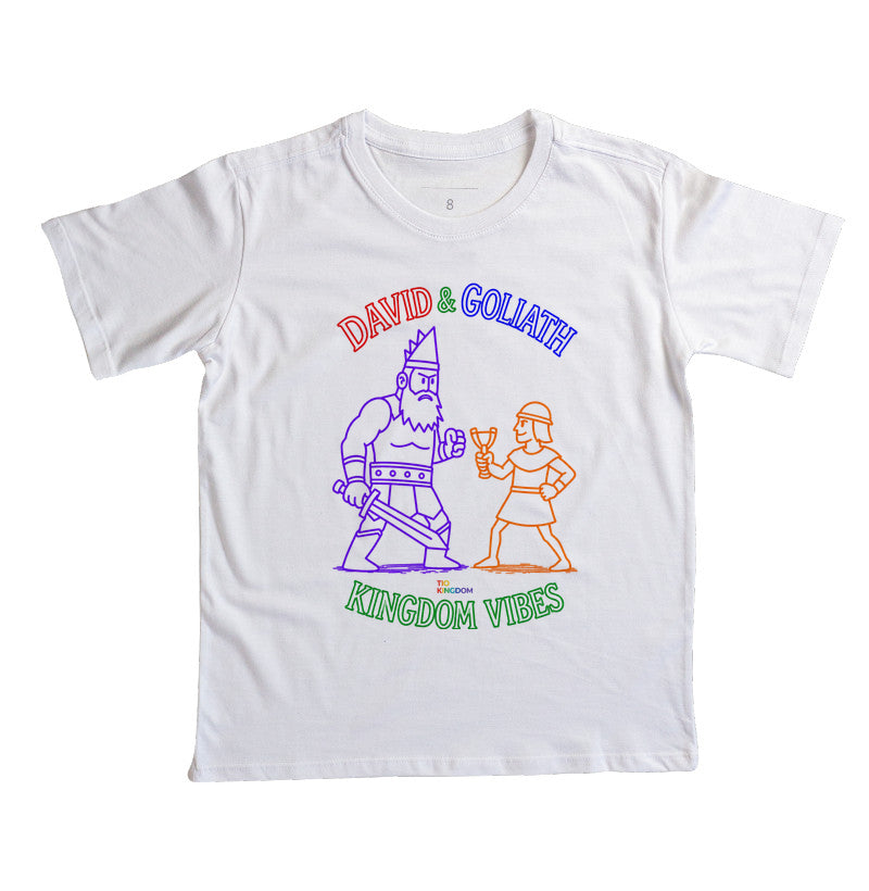 CAMISETA INFANTIL GOSPEL DAVID AND GOLIATH KINGDOM VIBES