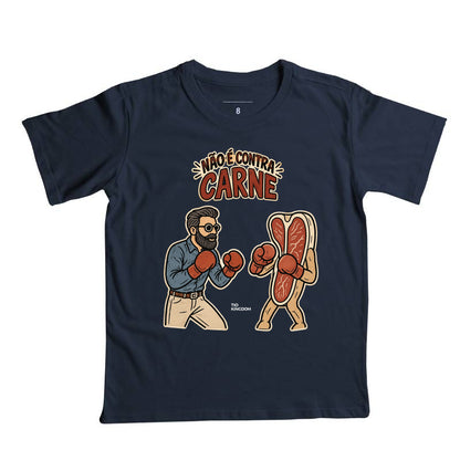 Camiseta Gospel Infantil Retro Éfesios 6 Contra Carne