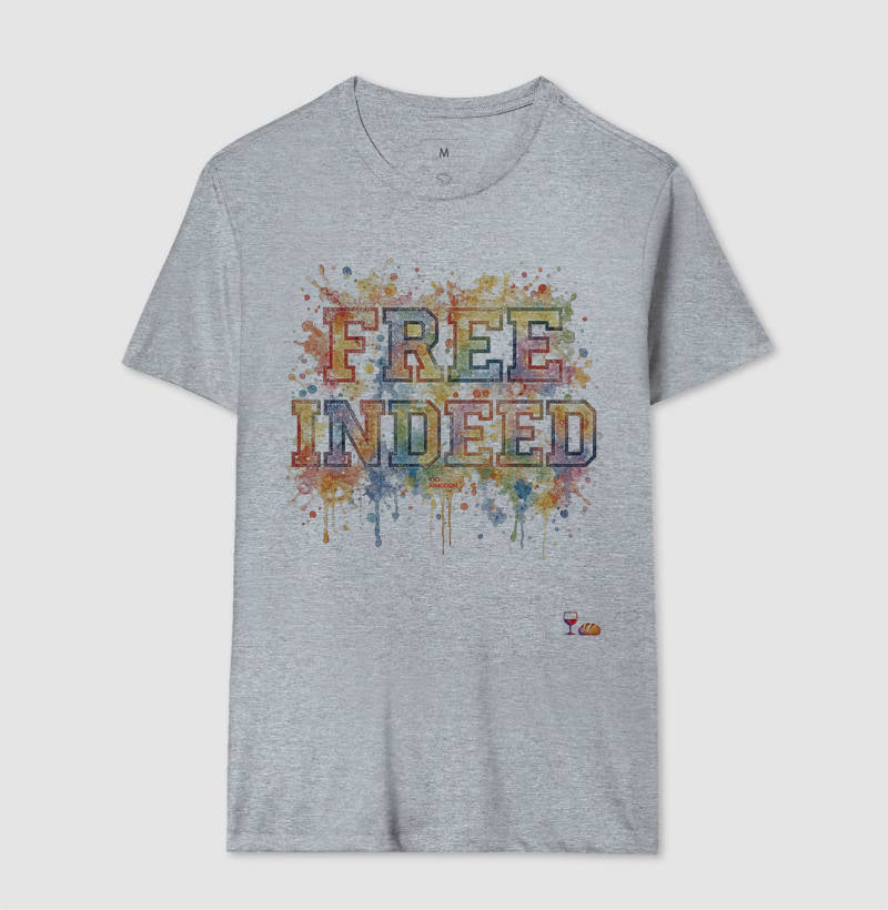 Camiseta Free Indeed Aquarela