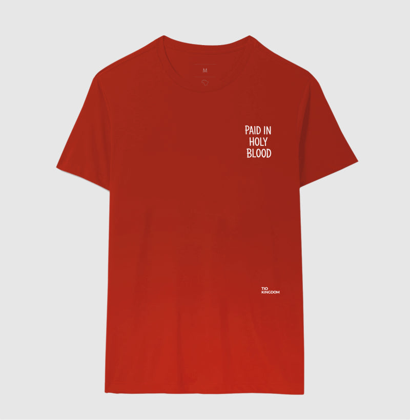 CAMISETA GOSPEL CRISTÃ PAID IN HOLY BLOOD