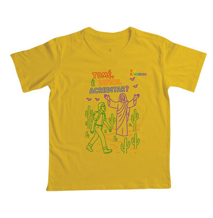 CAMISETA INFANTIL GOSPEL TOMÉ E JESUS KINGDOM VIBES