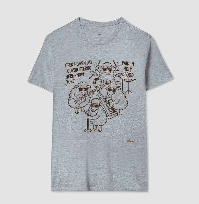 Camiseta Cristã Open Heaven - Louvor Eterno | Moda Gospel Streetwear