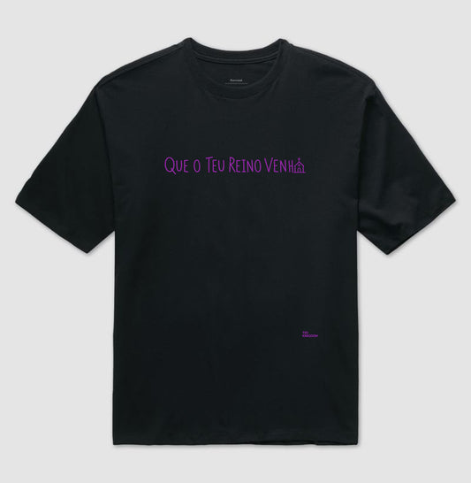 Oversized Teu Reino Venha - Minimalista