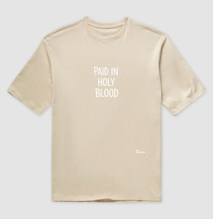 CAMISETA OVERSIZED GOSPEL CRISTÃ PAID IN HOLY BLOOD