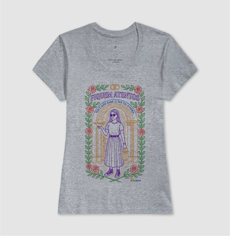 CAMISETA GOSPEL ADULTO FIQUEM ATENTOS KINGDOM VIBES