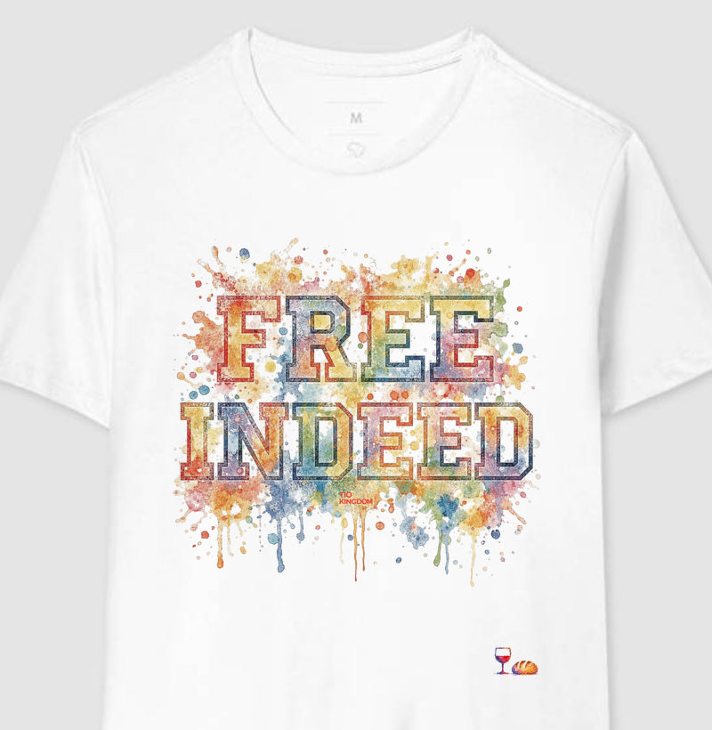 Camiseta Free Indeed Aquarela