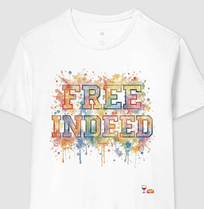 Camiseta Free Indeed Aquarela