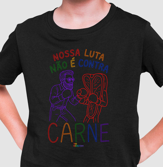 CAMISETA INFANTIL GOSPEL CONTRA CARNE KINGDOM VIBES