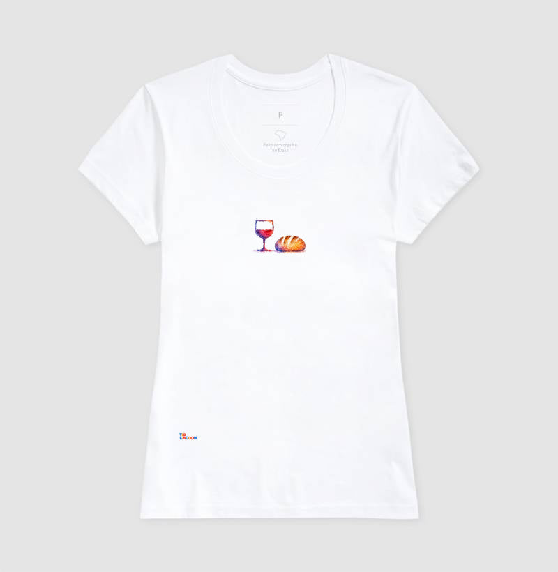 Camiseta Pão e Vinho Aquarela – Tio Kingdom