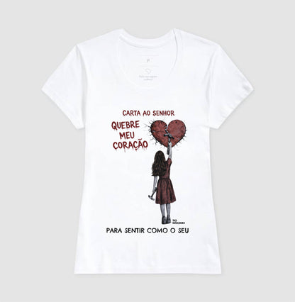 CAMISETA GOSPEL CARTA AO SENHOR - CORAÇÃO QUEBRADO
