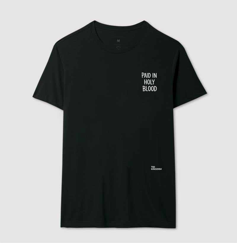 CAMISETA GOSPEL CRISTÃ PAID IN HOLY BLOOD