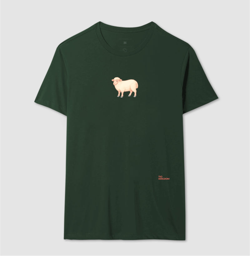 CAMISETA MINIMALISTA OVELHA PASTEL