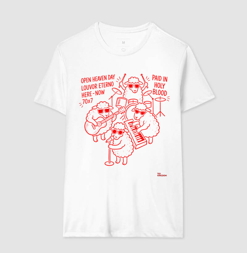 Camiseta Cristã Open Heaven - Louvor Eterno | Moda Gospel Streetwear