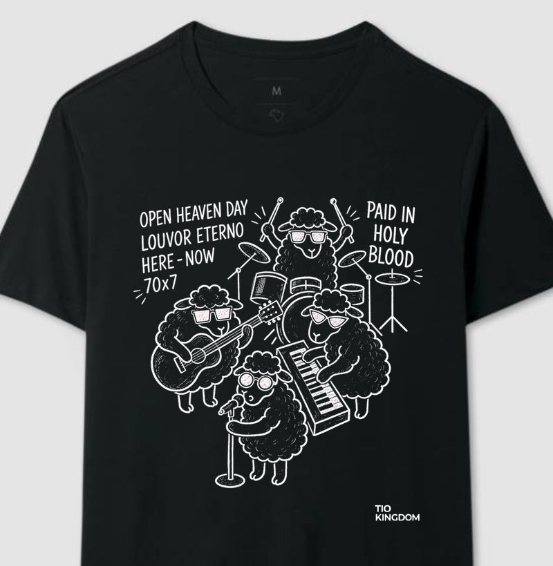 Camiseta Cristã Open Heaven - Louvor Eterno | Moda Gospel Streetwear