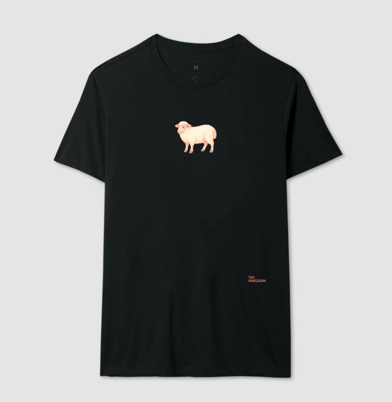 CAMISETA MINIMALISTA OVELHA PASTEL