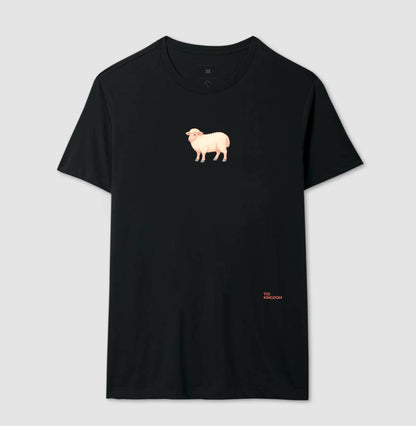 CAMISETA MINIMALISTA OVELHA PASTEL