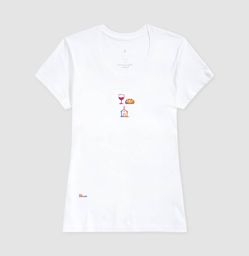 Camiseta Comunhão, Pão e Vinho  – Coleção Aquarela Tio Kingdom