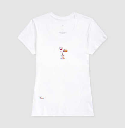 Camiseta Comunhão, Pão e Vinho  – Coleção Aquarela Tio Kingdom