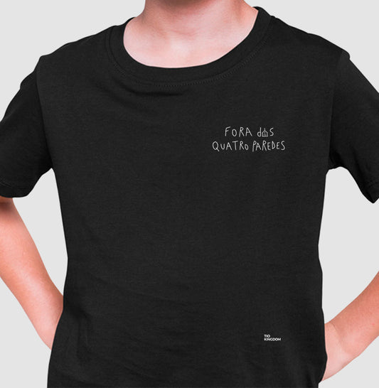 Camiseta Infantil Minimalista Fora das 4 Paredes