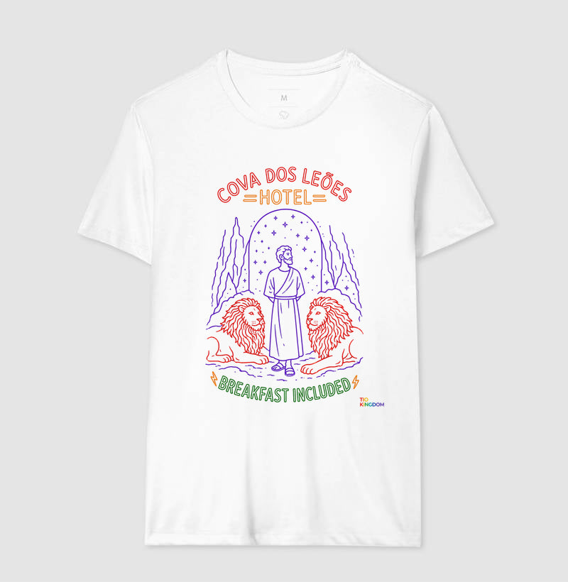 CAMISETA GOSPEL ADULTO COVA DOS LEÕES HOTEL KINGDOM VIBES
