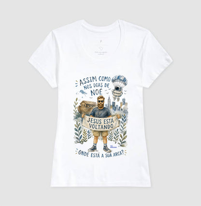 Camiseta Alerta de Noé Aquarela - Tio Kingdom