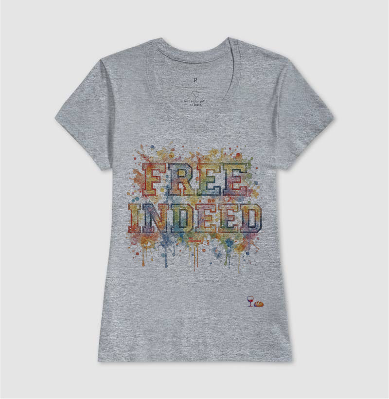 Camiseta Free Indeed Aquarela
