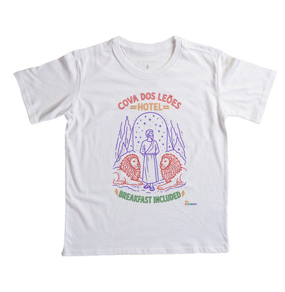 CAMISETA INFANTIL GOSPEL COVA DOS LEÕES HOTEL KINGDOM VIBES