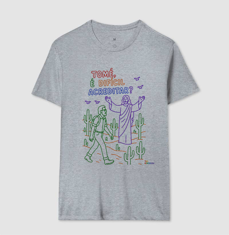 CAMISETA GOSPEL ADULTO TOMÉ E JESUS KINGDOM VIBES