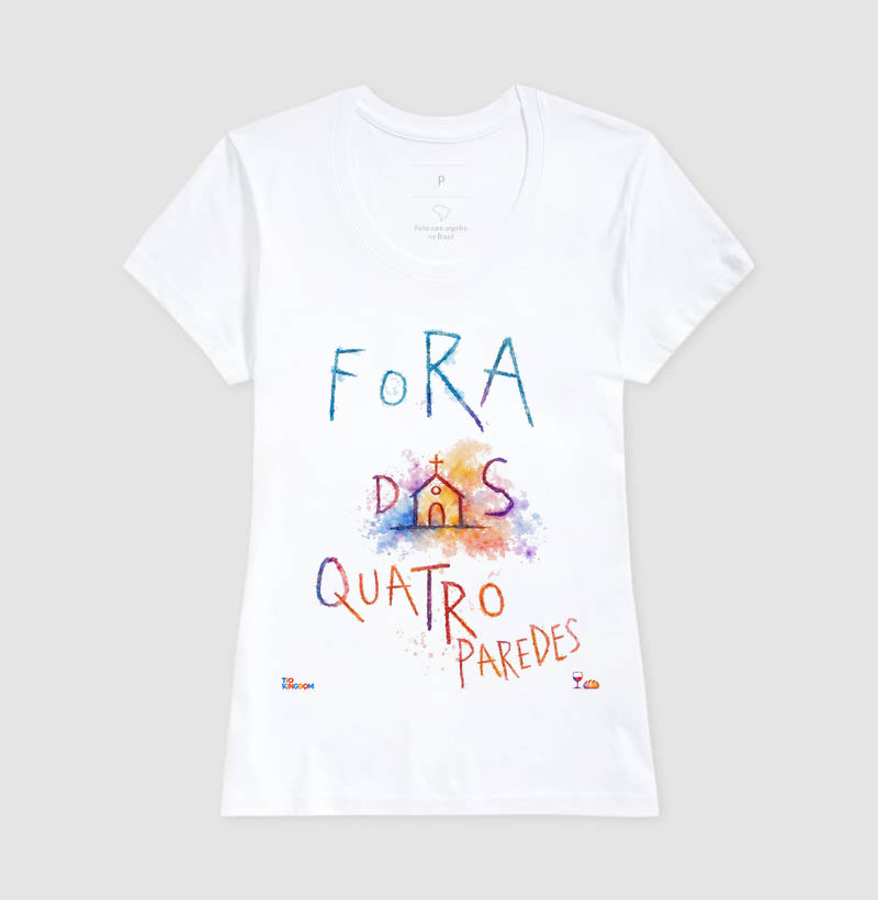 Camiseta Aquarela Fora das Quatro Paredes - Tio Kingdom