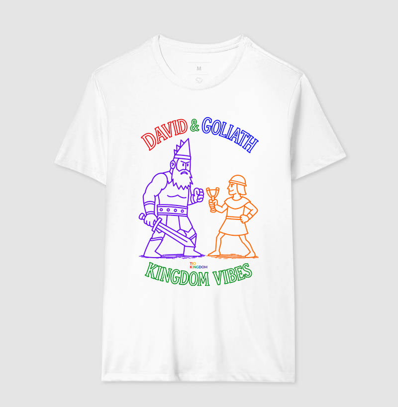 CAMISETA GOSPEL ADULTO DAVID AND GOLIATH KINGDOM VIBES